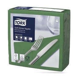 [477604] Tork dinner szalvéta 40 x 40 cm-es cm-es 3 r. 100 lapos sötétzöld