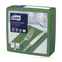 [477617] Tork dinner szalvéta 40 x 40 cm-es cm-es 3 r. 100 lapos sötétzöld