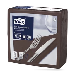 [477774] Tork dinner szalvéta 40 x 40 cm-es cm-es 3 r. 100 lapos barna