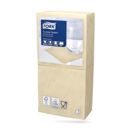 [477828] Tork koktélszalvéta 24 x 24 cm-es 2 r. 200 lapos homok