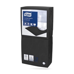 [477829] Tork koktélszalvéta 24 x 24 cm-es 2 r. 200 lapos fekete
