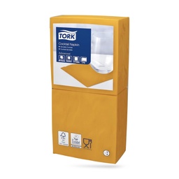 [477831] Tork koktélszalvéta 24 x 24 cm-es 2 r. 200 lapos narancs