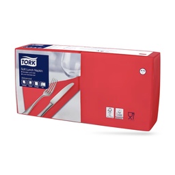 [477861] Tork lunch szalvéta 33 x 33 cm-es cm-es 3 r. 150 lapos piros