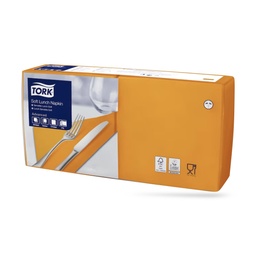 [477870] Tork lunch szalvéta 33 x 33 cm-es 3 r. 150 lapos narancs