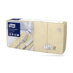 [477884] Tork lunch szalvéta 33 x 33 cm-es 1/8-os 3 r. 150 lapos homok