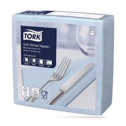 [477913] Tork dinner szalvéta 40 x 40 cm-es 3 r. 100 lapos világoskék