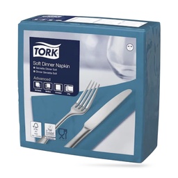 [477914] Tork dinner szalvéta 40 x 40 cm-es 3 r. 100 lapos kékeszöld