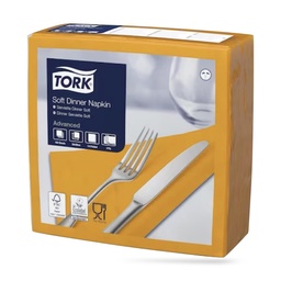 [477915] Tork dinner szalvéta 40 x 40 cm-es 3 r. 100 lapos narancs