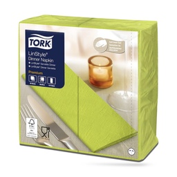 [478163] Tork LinStyle textilhatású szalvéta 39 x 39 cm-es 1/8-os 1 r. 50 lapos pisztácia
