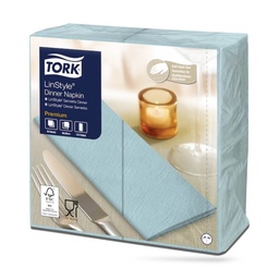 [478164] Tork LinStyle textilhatású szalvéta 39 x 39 cm-es 1/8-os 1 r. 50 lapos tengerkék