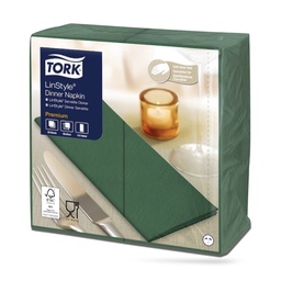[478165] Tork LinStyle textilhatású szalvéta 39 x 39 cm-es 1/8-os 1 r. 50 lapos zöld