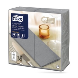 [478168] Tork LinStyle textilhatású szalvéta 39 x 39 cm-es 1/8-os 1 r. 50 lapos szürke