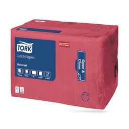 [509307] Tork lunch szalvéta 33 x 33 cm-es 1 r. 500 lapos piros