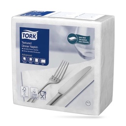 [509414] Tork Airlaid texturált szalvéta 40 x 40 cm-es cm-es 2 r. 50 lapos fehér