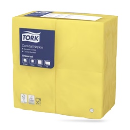 [509519] Tork koktélszalvéta 24 x 24 cm-es 1 r. 500 lapos sárga