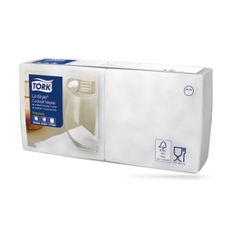 [509527] Tork LinStyle textilhatású koktélszalvéta 24 x 24 cm-es 1 r. 100 lapos fehér