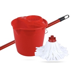 [1700-100] Kerek felmosó készlet fém füllel, komplett 12 literes