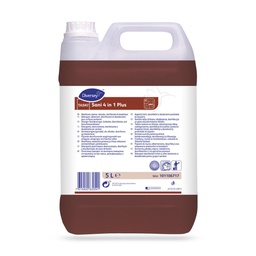 [9305422] Taski Sani 4 In 1 Plus tejsav alapú koncentrált általános tisztító- fertőtlenítőszer vízkőoldó és illatosító hatással 5 l-es