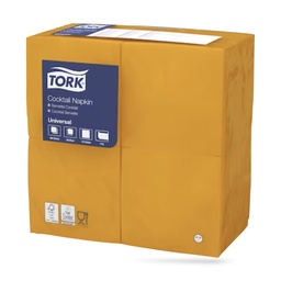 [470117] Tork koktélszalvéta 25 x 25 cm-es 1 r. 500 lapos narancs