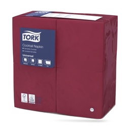 [478669] Tork koktélszalvéta 25 x 25 cm-es 1 r. 500 lapos bordó