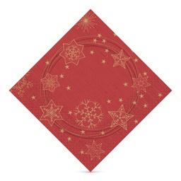 [D200856] Duni tissue szalvéta 33/3 250 lapos Star Shine Red