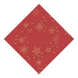 [D200868] Dunisoft szalvéta 40 x 40 cm-es 60 lapos Star Shine Red