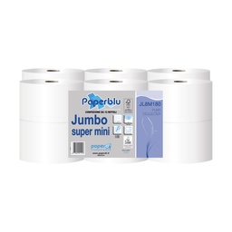 [JL8M180F] Paperblu Mini jumbo toalettpapír soft 12 x 180 méteres 2 rétegű fehér