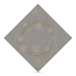 [D200874] Dunisoft szalvéta 40 x 40 cm-es 60 lapos Star Shine Granite Grey