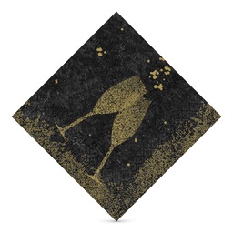 [D194273] Duni tissue szalvéta 33/3 250 lapos Celebrate Black