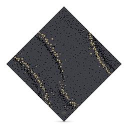 [D200798] Duni Dunisoft szalvéta 40 x 40 60 lapos Golden Stardust Black